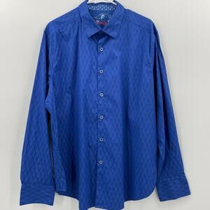 Robert Graham Men's Becker Long Sleeve Shirt, Button Down, Sz. 2XL Preppy